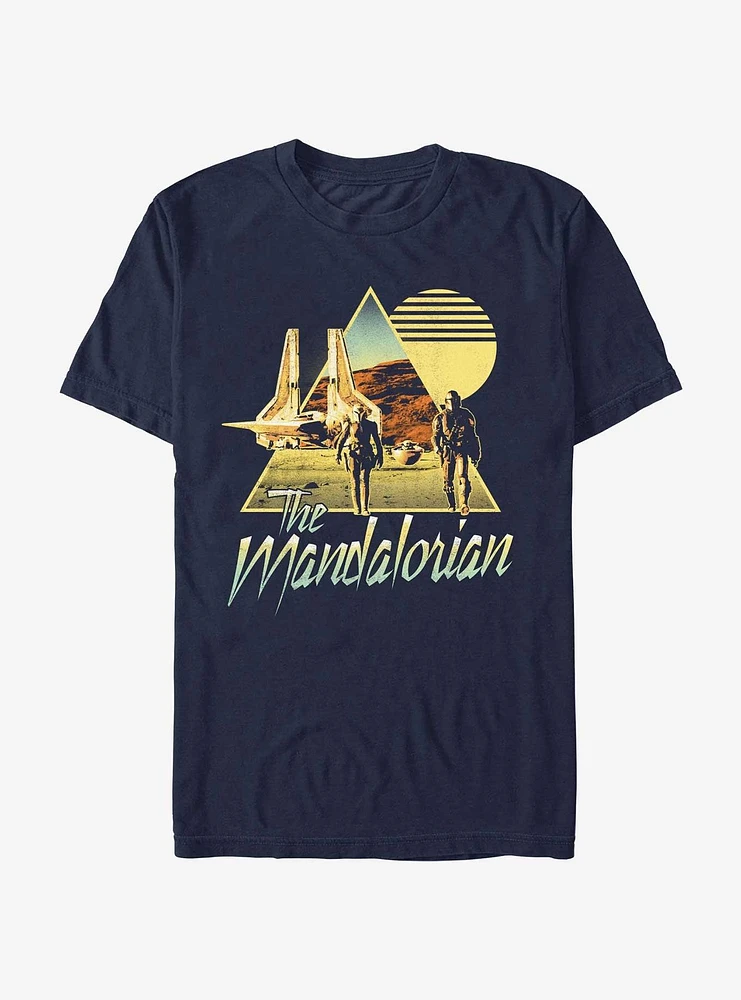 Star Wars The Mandalorian Bo-Katan & Din Djarin Sunset Nevarro Landing T-Shirt Hot Topic Web Exclusive