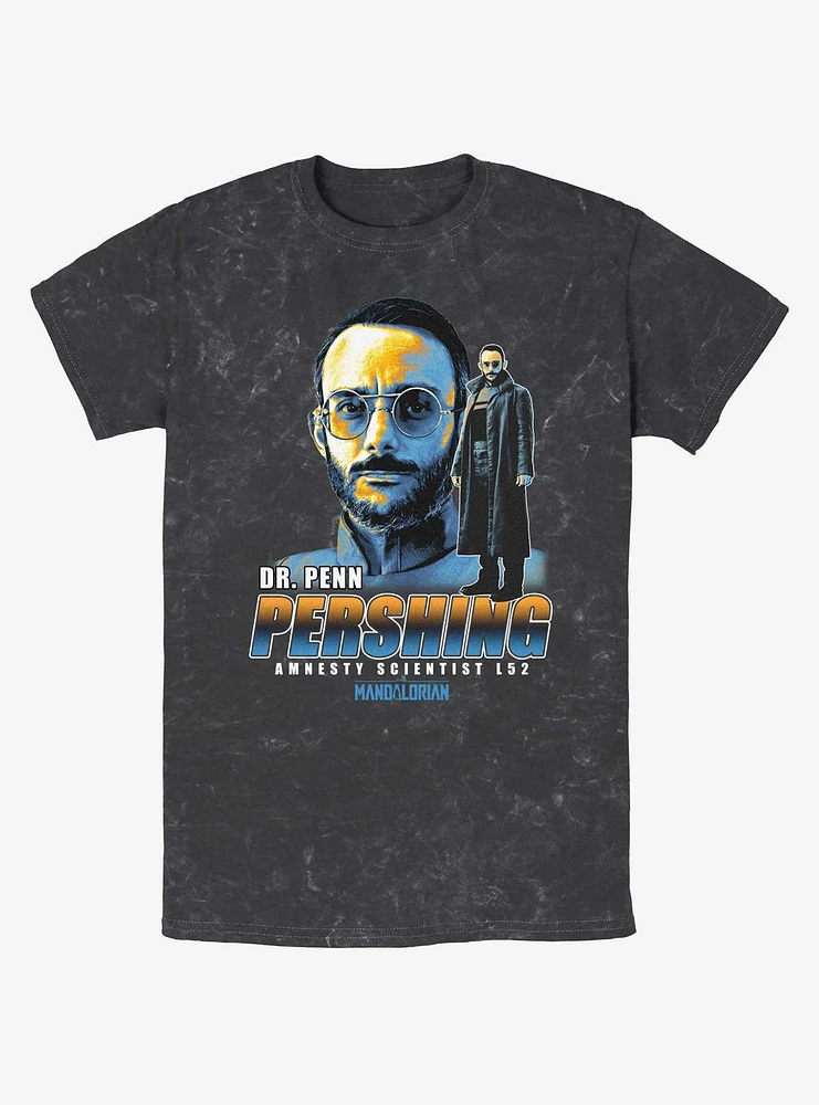 Star Wars The Mandalorian Amnesty Scientist Dr. Penn Pershing Mineral Wash T-Shirt