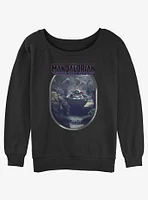 Star Wars The Mandalorian Alamites Attack Grogu Slouchy Sweatshirt