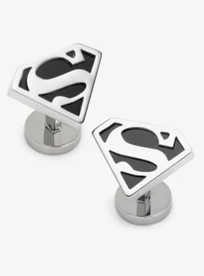 DC Comics Superman Black Onyx Stainless Steel Cufflinks
