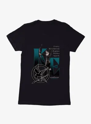 Hunger Games Katniss Everdeen Spark Revolution Womens T-Shirt