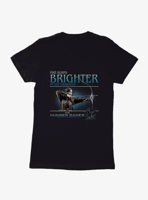 Hunger Games Katniss Fire Burns Brighter Womens T-Shirt