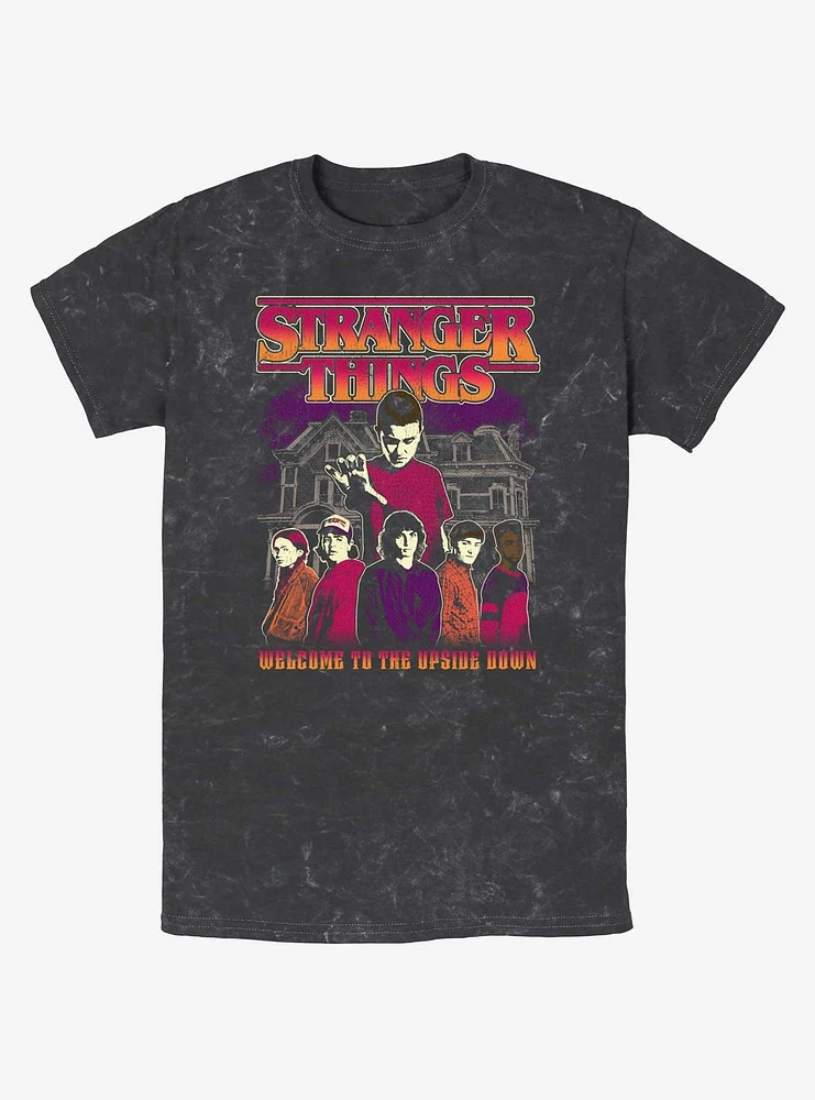 Stranger Things Upside Down Group Mineral Wash T-Shirt