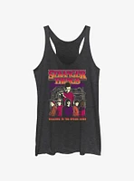 Stranger Things Upside Down Group Girls Raw Edge Tank