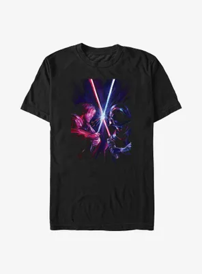 Star Wars Obi-Wan Kenobi & Darth Vader Clash Big Tall T-Shirt
