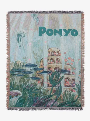 Studio Ghibli Ponyo Underwater Scene Portrait Tapestry Throw - BoxLunch Exclusive