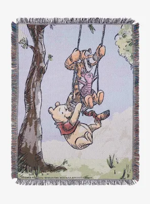Disney Winnie the Pooh Swinging Portrait Tapestry Throw