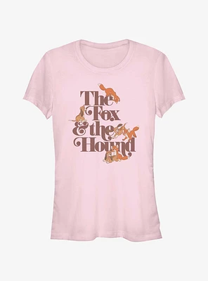 Disney the Fox and Hound Playful Logo Girls T-Shirt