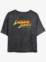 Indiana Jones and the Dial of Destiny Logo Mineral Wash Girls Crop T-Shirt