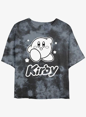 Kirby Star Pose Tie-Dye Girls Crop T-Shirt
