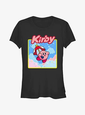 Kirby Starry Parasol Girls T-Shirt