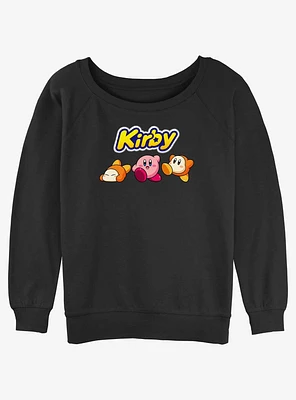 Kirby and Waddle Dee Logo Slouchy Sweatshirt