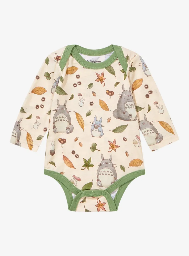 Our Universe Studio Ghibli My Neighbor Totoro Characters Fall Foliage Allover Print Infant One-Piece - BoxLunch Exclusive