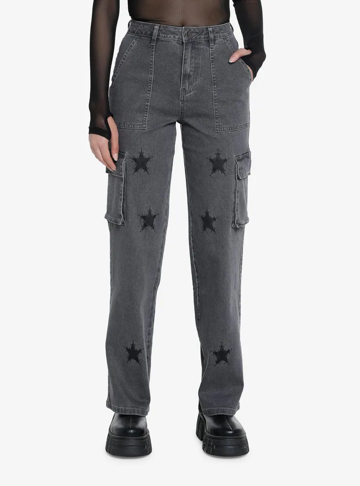 Hot Topic Social Collision Black & Red Grommet Strap Carpenter Pants