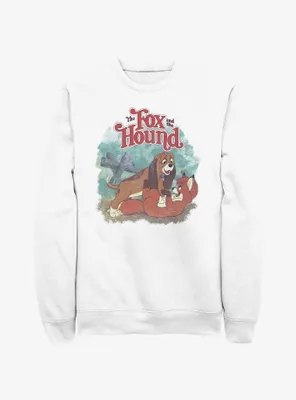 Disney the Fox and Hound Playful Friends Logo Sweatshirt