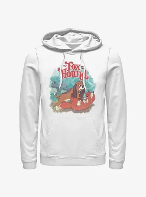 Disney the Fox and Hound Playful Friends Logo Hoodie