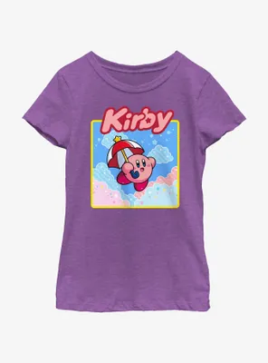 Kirby Starry Parasol Youth Girls T-Shirt