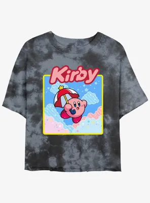 Kirby Starry Parasol Tie-Dye Womens Crop T-Shirt