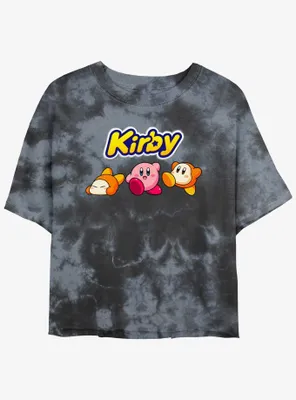 Kirby Waddle Dee Logo Tie-Dye Womens Crop T-Shirt
