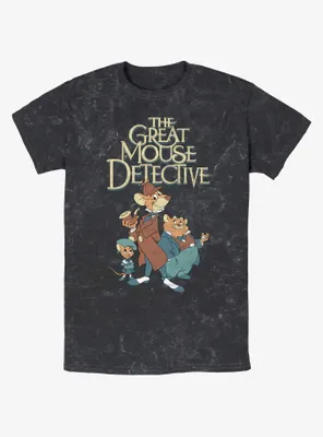 Disney The Great Mouse Detective Mousey Trio Mineral Wash T-Shirt