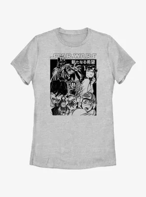 Star Wars Anime Style Galactic Heroes Poster Womens T-Shirt