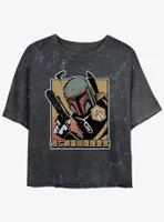 Star Wars Boba Fett Bounty Hunter Mineral Wash Womens Crop T-Shirt