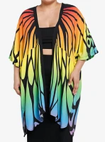 Thorn & Fable Rainbow Butterfly Girls Short Duster Plus