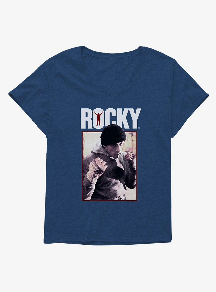 Rocky Fighting Stance Girls T-Shirt Plus