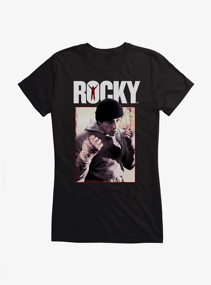 Rocky Fighting Stance Girls T-Shirt