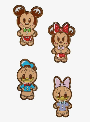 Loungefly Disney Mickey Mouse And Friends Gingerbread Enamel Pin Set