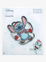 Loungefly Disney Lilo & Stitch Snow Angel Moving Enamel Pin