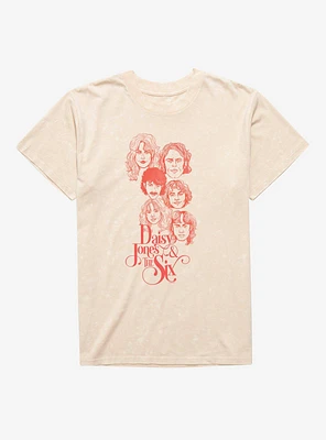 Daisy Jones & The Six Band Illustration Mineral Wash T-Shirt