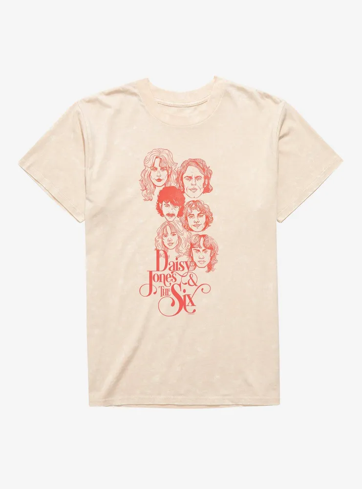 Daisy Jones & The Six Band Illustration Mineral Wash T-Shirt