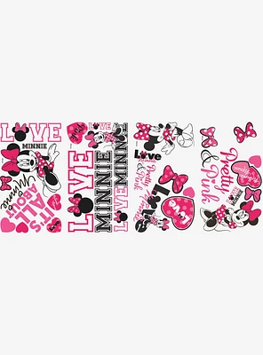 Disney Minnie Mouse Loves Pink Peel & Stick Wall Decals