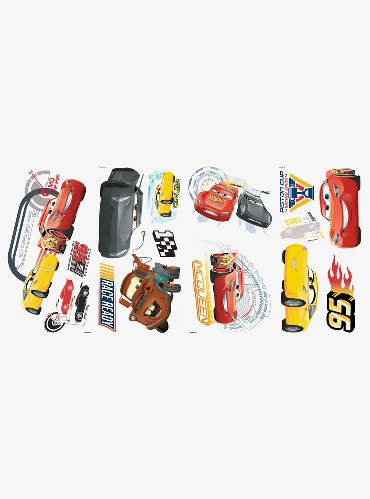 Disney Pixar Cars 3 Peel And Stick Wall Decals