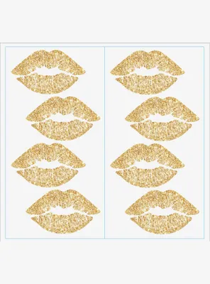 Lip Peel And Stick Wall Decals With Glitter