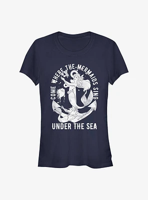 Disney The Little Mermaid Under Sea Where Mermaids Sing Girls T-Shirt