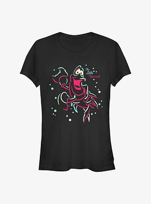 Disney The Little Mermaid Neon Sebastian Girls T-Shirt