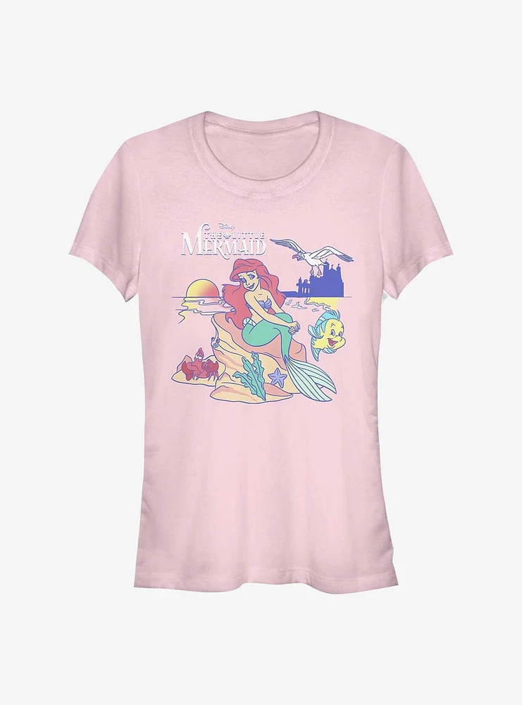 Disney The Little Mermaid Seaside Besties Logo Girls T-Shirt