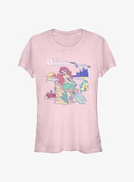 Disney The Little Mermaid Seaside Besties Logo Girls T-Shirt