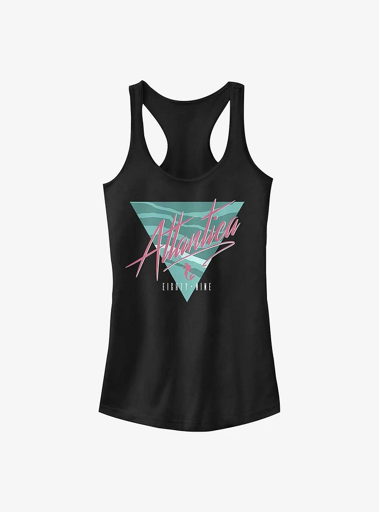 Disney The Little Mermaid Retro Atlantica 89 Logo Girls Tank