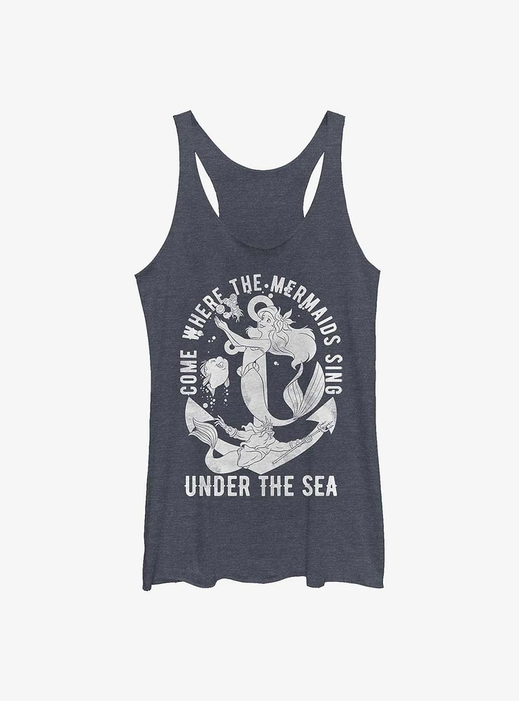 Disney The Little Mermaid Under Sea Where Mermaids Sing Girls Tank Top