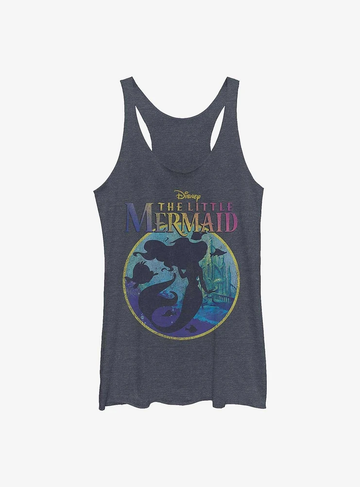 Disney The Little Mermaid Title Silhouette Girls Tank Top