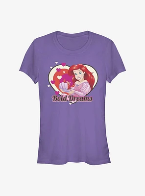 Disney The Little Mermaid Ariel Heart Bold Dreams Girls T-Shirt