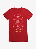 The Flash Past Present Future Heroes Girls T-Shirt