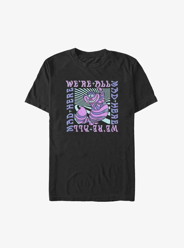 Disney Alice Wonderland All Mad Here Trip Big & Tall T-Shirt