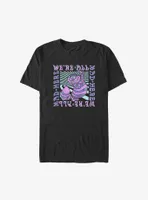 Disney Alice Wonderland All Mad Here Trip Big & Tall T-Shirt