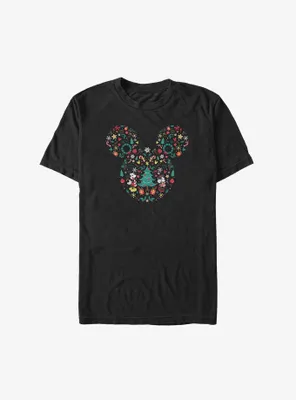 Disney Mickey Mouse Ears Christmas Fill Big & Tall T-Shirt
