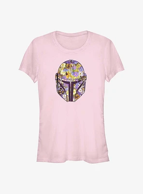Star Wars The Mandalorian Floral Helmet Girls T-Shirt