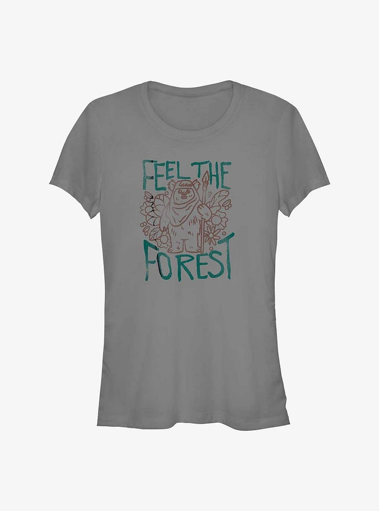 Star Wars Ewok Feel The Forest Girls T-Shirt